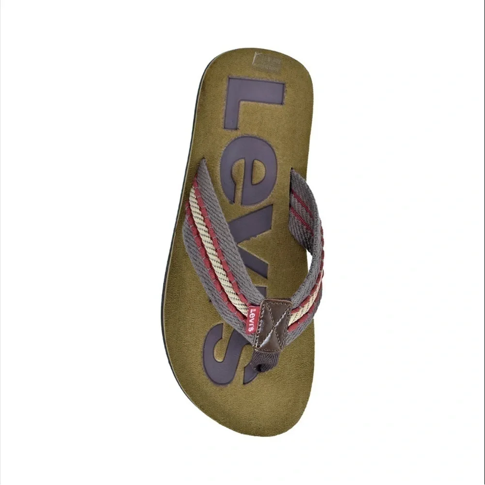 Levi’s Kyle Casual brown red flip flop sandal men’s 12